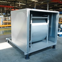Ventilateur centrifuge à double entrée à haute pression et pales courbées vers l'arrière, économe en énergie, boîtier OEM pour systèmes d'évacuation des fumées incendie