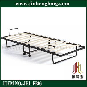 Cama plegable portátil de madera para invitados con colchón - Product Image 2
