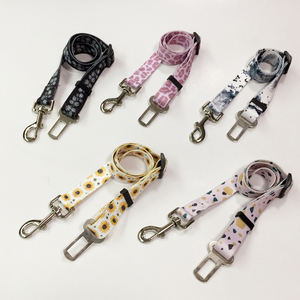 Sabuk pengaman mobil nilon dapat diatur, tali latihan anjing yang kuat dan tahan lama dengan cetakan pribadi untuk hewan peliharaan - Product Image 1