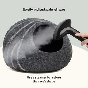 Hochwertige, Handgefertigte, Faltbare Katzenhöhlen aus Filz und Wolle – Umweltfreundliche, Individuelle Höhlenbetten für den Innenbereich - Product Image 5