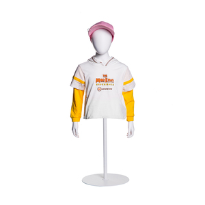 Manichino Torso Maschile Junior NIK-9 Premium per Ragazzi, Espositore Mezzo Busto per Felpe e Magliette con Base Dorata - Product Image 2