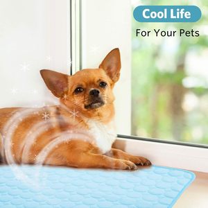 Tapis rafraîchissant en maille de coton glacé durable, pliable, imperméable, pour chiens et chats, différentes tailles, pour intérieur et extérieur, facile à nettoyer, écoresponsable - Product Image 6