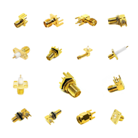 Connecteurs coaxiaux RF 50 ohms SMA mâle/femelle à montage sur circuit imprimé/angle droit 90 degrés/2 trous/4 trous du fabricant