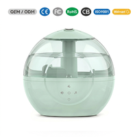 Humidificateur d'air ultrasonique sphérique 3 en 1 pour chambre de bébé avec musique apaisante et veilleuse 7 couleurs