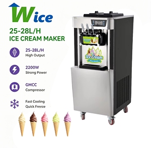 Machine à glace molle commerciale WICE 3 saveurs, 25-28L/h, pour entreprise - Product Image 1