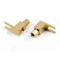 Connecteurs banane pour haut-parleur Audio, en forme de U, Angle droit de 90 degrés, 50 pièces