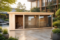 Salle d'expérience thermique extérieure personnalisée en cèdre rouge : Sauna, Bain de glace, Circuit chaud-froid pour le bien-être