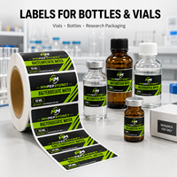 Étiquettes autocollantes personnalisées pour flacons de laboratoire, en BOPP blanc, petites étiquettes pour réactifs, impression OEM