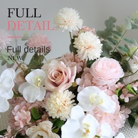 Boule de fleurs rose pour centre de table de mariage et chemin de table, arrangement floral artificiel pour décoration de fête