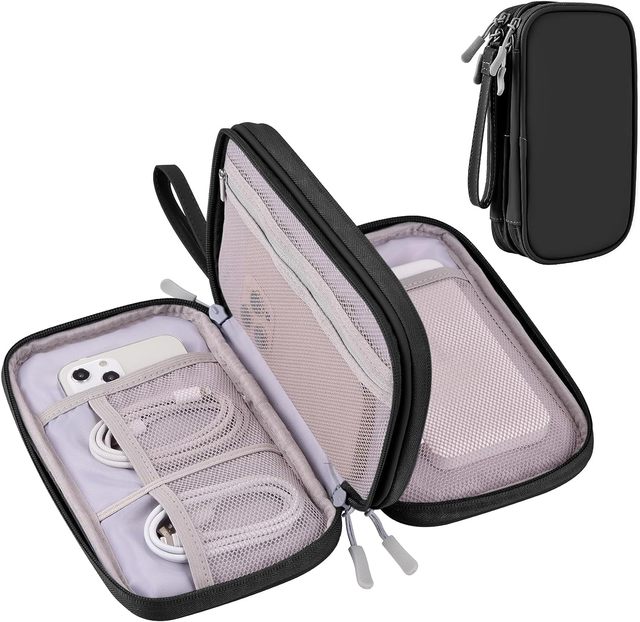 Free sample Electronics Accessories Organizer Pouch Bag, Designed for Power Adapter/Charger/Cables/Mouse, for Travel