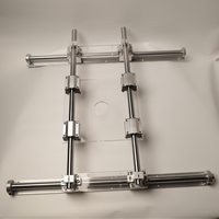 Chariot de fraisage avec aspiration intégrée, conception réglable de 1200 mm et supports de rail linéaire pour un atelier propre