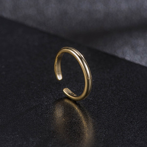 Anillo de Pie de Cobre Chapado en Oro de 18k Estilo Europeo Americano para Playa, Ajustable, Joyería Exquisita y Moderna - Product Image 4