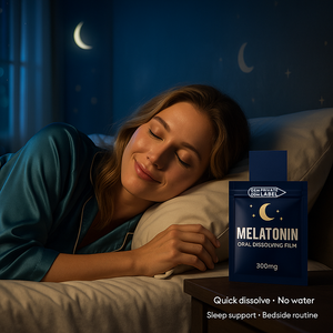 Film oral à dissolution rapide à la mélatonine ODM pour un sommeil rapide, aide à s'endormir plus vite, à rester endormi plus longtemps, routine de coucher pratique - Product Image 3