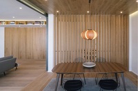 Tubos de madera Wpc, columna de soporte para decoración de techo de oficina