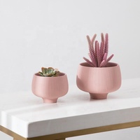 YBH Pots de fleurs en porcelaine modernes écologiques Pot succulent intérieur et extérieur à double usage et pots de bougies pour le jardin
