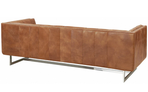 Sofá Chesterfield de 3 plazas de calidad premium hecho con cuero genuino que ofrece una comodidad lujosa, un diseño elegante y un estilo atemporal. - Product Image 3