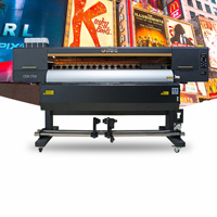 Imprimante numérique grand format à effet vernis, givré et doré, 1,7 m, petite imprimante UV I3200 pour vinyle et papier peint, à solvant écologique