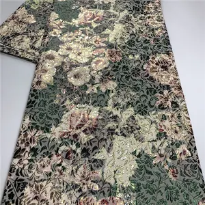 Bazin Brocade Dress Fabric Jacquard Brocade Fabric Polyester