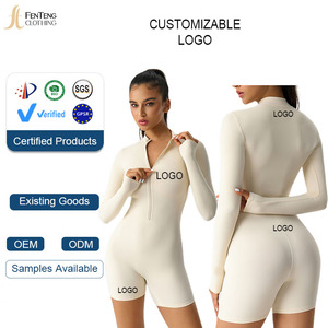 Спортивный комбинезон Lulu с длинным рукавом на молнии, цельный, для йоги, женский, с эффектом подтяжки ягодиц, для фитнеса и йоги - Product Image 1