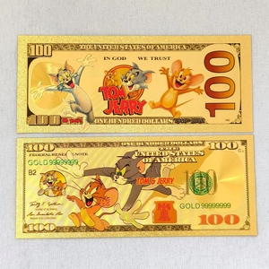 Colección de Billetes de Oro Clásicos de <span class=keywords><strong>Tom</strong></span> y <span class=keywords><strong>Jerry</strong></span>, 5 Piezas, Dinero Conmemorativo de Dibujos Animados, Perfecto para Regalos y Decoración del Hogar - Product Image 3