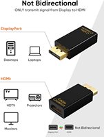 CableCreation Lot de 3 adaptateurs DP vers HDMI plaqués or 4K 3D pour projecteur et moniteur