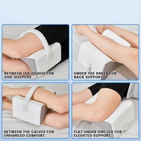 Oreiller pour les jambes en mousse à mémoire de forme, oreiller pour les genoux en tissu pour dormir et se reposer, avec massage magnétique, soulagement de la douleur du nerf sciatique pour une utilisation au lit