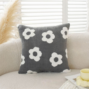 <span class=keywords><strong>Housse</strong></span> de coussin carrée en coton pelucheux pour canapé, motif floral, décoration intérieure, amovible, broderie, <span class=keywords><strong>avec</strong></span> <span class=keywords><strong>fermeture</strong></span> éclair - Product Image 5