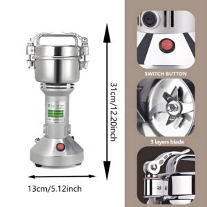 Hot Bán 150G Nhà Máy Tốc Độ Cao Thép Không Gỉ 430 Bột Hạt Tiêu Đậu Khô Thực Phẩm Di Động Gia Vị Máy Xay - Product Image 2