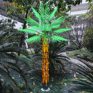 <span class=keywords><strong>Palmier</strong></span> artificiel LED IP65 intérieur/extérieur de 3 m avec télécommande, feuilles vertes et tiges brunes pour la décoration de Noël - Product Image 1