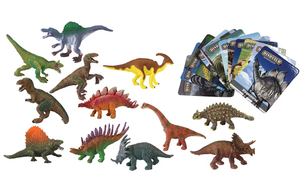 Ensemble de modèles de dinosaures réalistes en PVC écologiques, jouets éducatifs pour la petite enfance, jouets cognitifs, figurines d'animaux en résine - Product Image 4