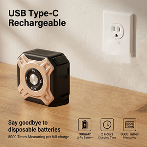 Cinta Métrica Láser 2 en 1 Recargable por USB-C, Medidor de Distancia Infrarrojo de Mano de 40m, <span class=keywords><strong>Regla</strong></span> Digital Retráctil de 5m, Material ABS IP54 - Product Image 6