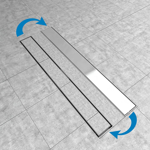 Desagüe de suelo de salida de 95mm para baño e inodoro, desagüe de suelo de ducha lineal, ducha de estilo cuadrado, desagüe de suelo de acero inoxidable - Product Image 6