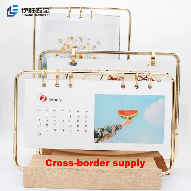 Yiwang Groothandel 2024 2025 Custom Logo Afdrukken Tafel Bureaukalender Kalender Afdrukken Maandelijks Stand Flip