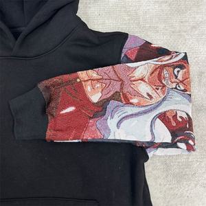 Pullover personalizzabile <span class=keywords><strong>Anime</strong></span> felpa con cappuccio con ODM tessuto a manica rapida cucito colletto con cappuccio - Product Image 2