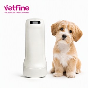 Échographe vétérinaire sans fil portable noir et blanc, sonde d'échographie B, transducteur convexe portable pour chien, chat, animal de compagnie - Product Image 1