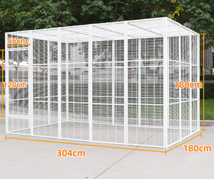 Gros Volières Chats Oiseaux Cages Perroquets 304*180*180cm <span class=keywords><strong>Cage</strong></span> Vivante Fer Carré Tube Avec Peinture Maison D'oiseau - Product Image 1