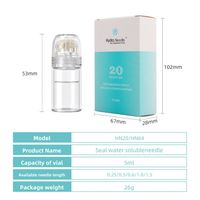 Hydra 64 20 aiguilles CE 0.25mm 0.5mm 1.0mm Micro-aiguilles en titane Derma Stamp Tube de gel pour la peau
