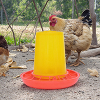Seau Distributeur Automatique en Plastique Anti-Déversement pour Volaille (Poulets, Canards, Oies) – Conteneur Alimentaire pour Poulailler et Fournitures d'Élevage