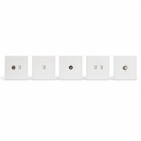Prise murale TV ultra-fine Cat6, prise simple ou double, sortie de données Ethernet basse tension, panneau PC ignifuge