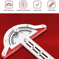 Règle en T à bord droit de 10, 15 et 20 pouces, règle de charpentier, outil de mesure d'angle multifonctionnel, règle métallique pour le travail du bois
