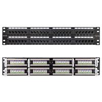 kc High Density 1U 48-Port Cat6 Patch Panel Bersertifikasi CE/ROHS T568A/B Label Harga Pabrik