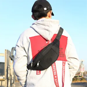 Promoção por atacado poliéster bloco de fanny cintura sling bag crossbody esportes em execução à prova d' água personalizado
