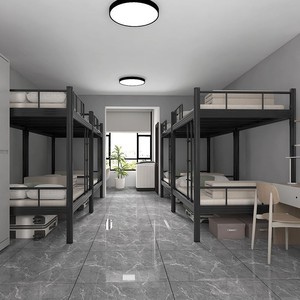 Коммерческие металлические двухъярусные кровати студенческие стальные двухъярусные кровати для взрослых - Product Image 4