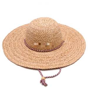 Chapeau de paille en raphia naturel à large bord tendance été <span class=keywords><strong>2023</strong></span>, nouvelle arrivée, grand pare-soleil en paille pour femmes, accessoire de plage - Product Image 3