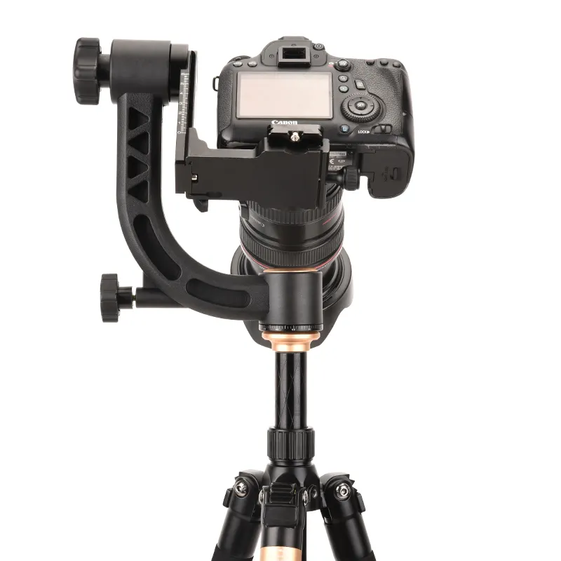 QZSD Q35 Gimbal başkanı 360 derece döndür panoramik Gimbal kelepçe Tripod kamera fotoğraf çekmek için topu kafa 10KG yük sabitleyici