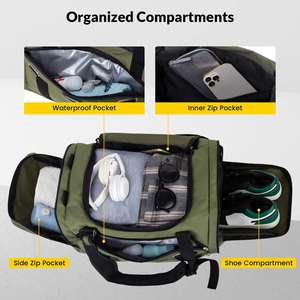 Men's 45L <b>Convertible</b> Weekender Travel Bag Large Duffel for Gym Sports Multipurpose Garments Carry on <b>Backpack</b> Bags - Product Image 3