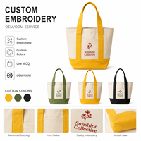 Sac fourre-tout en toile de coton écologique et durable de 12 oz, broderie de logo personnalisée, couleurs personnalisables, fermeture magnétique, polyvalent, idéal pour le shopping