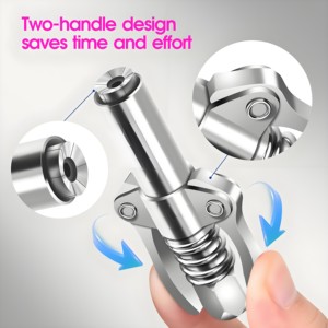 Coupleur de pistolet à graisse 10000 PSI NPTI/8 à déconnexion rapide, embout de pompe à graisse/huile, tuyau flexible à ressort de 12 pouces, embout de seringue pour lubrifiant, kit d'outils - Product Image 4