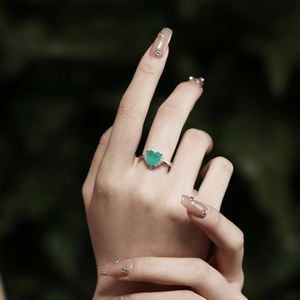 Dylam New Design Luxurious Jewelry S925 <b>Silver</b> Paraiba Teal Blue Heart Shape <b>Eternity</b> Band 5A Zirconia Promise Wedding <b>Ring</b> - Product Image 2