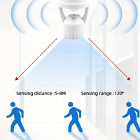 AC 110V/220V 360 grados PIR Sensor de movimiento de inducción IR infrarrojo humano E27 enchufe interruptor Base bombilla Led portalámparas